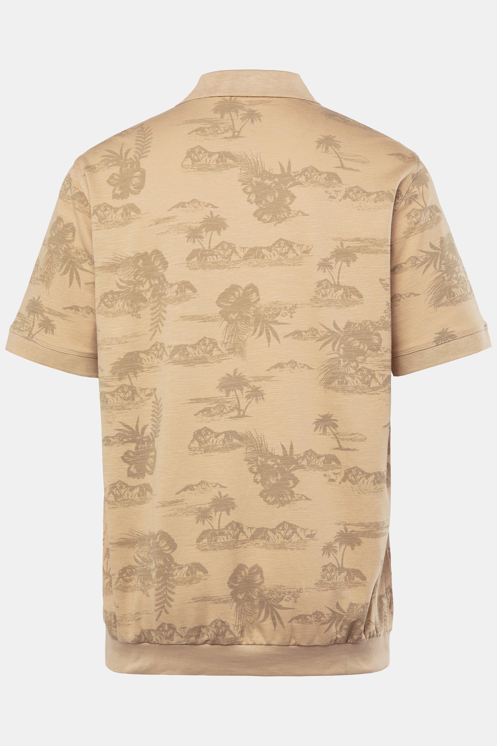 JP1880 Piqué Halbarm Alloverprint Poloshirt  