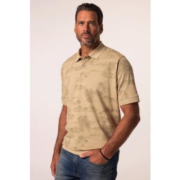 Poloshirt, Bauchfit, Halbarm, Piqué, Alloverprint