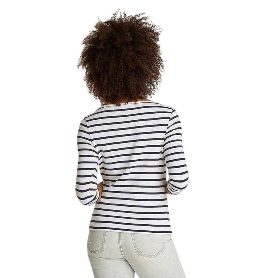 TOMMY HILFIGER Gestreiftes T-Shirt mit Bootsausschnitt und Schmaler Passform  