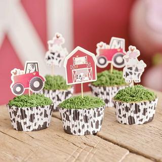 Ginger Ray Cupcake Toppers Animaux de la Ferme  