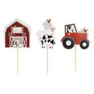 Ginger Ray Cupcake Toppers Animaux de la Ferme  