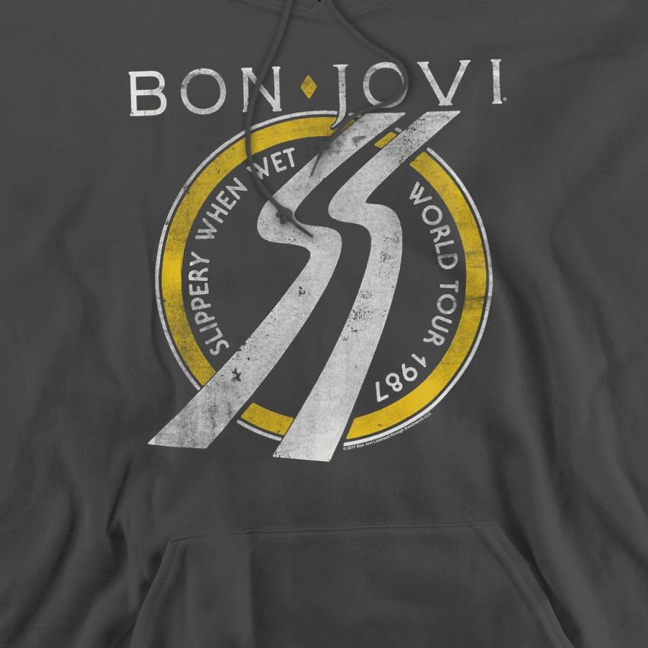 Bon Jovi  Sweat à capuche SLIPPERY WHEN WET WORLD TOUR 