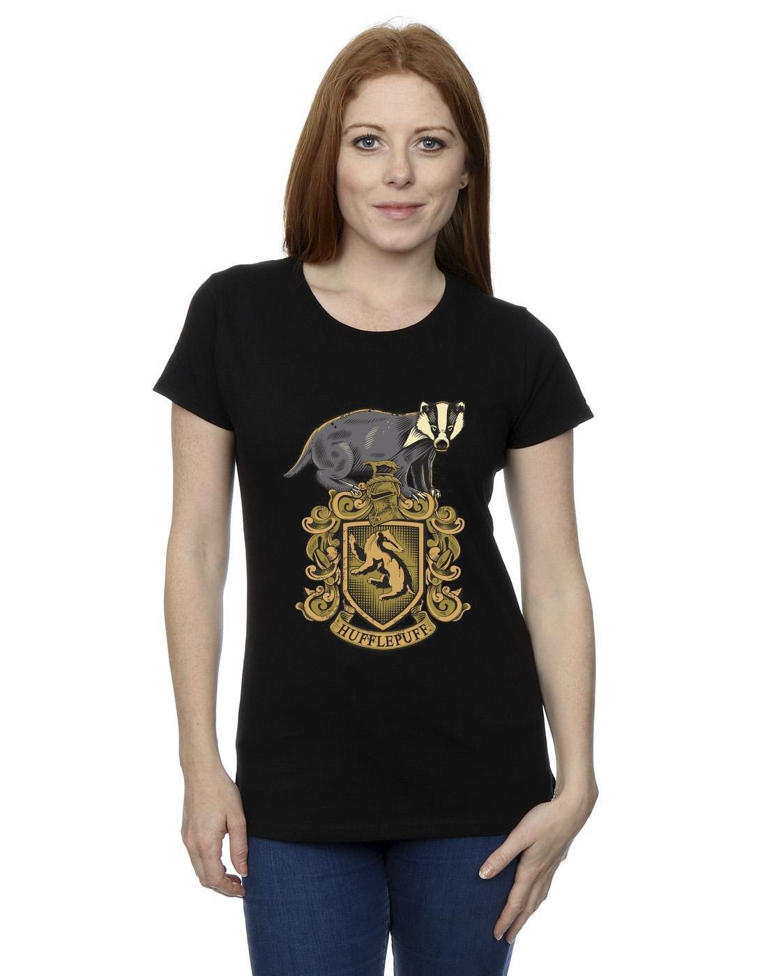 HARRY-POTTER  Tshirt HUFFLEPUFF SKETCH CREST 