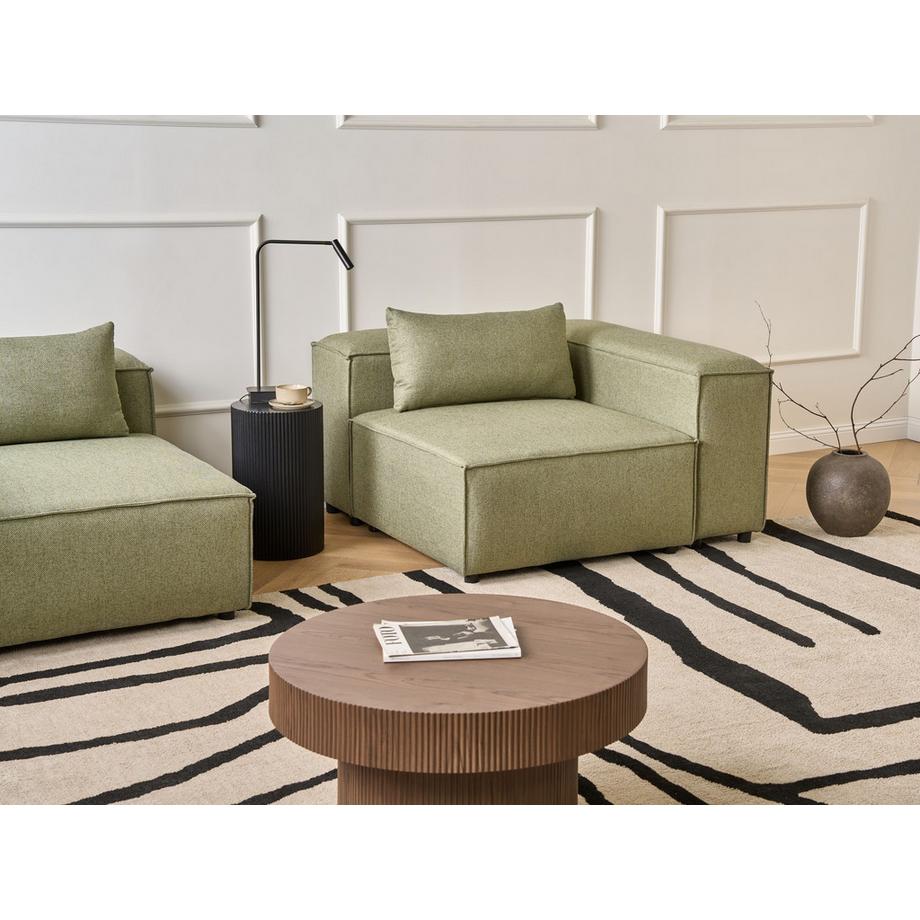 Beliani Module d'angle en Tissu Moderne BRANDE  