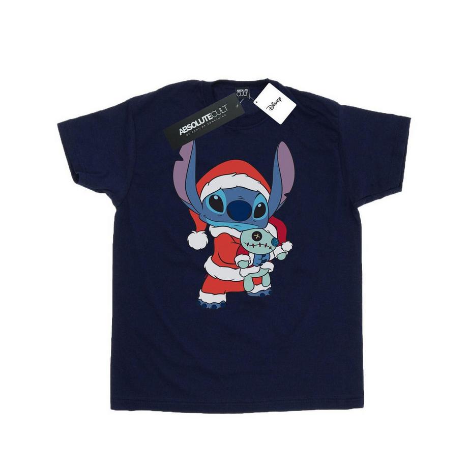 Disney Stitch Santa T-Shirt Natalizia  