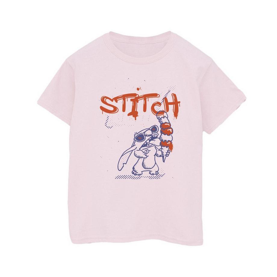 Disney Stitch Ice Cream T-Shirt Maniche Corte  