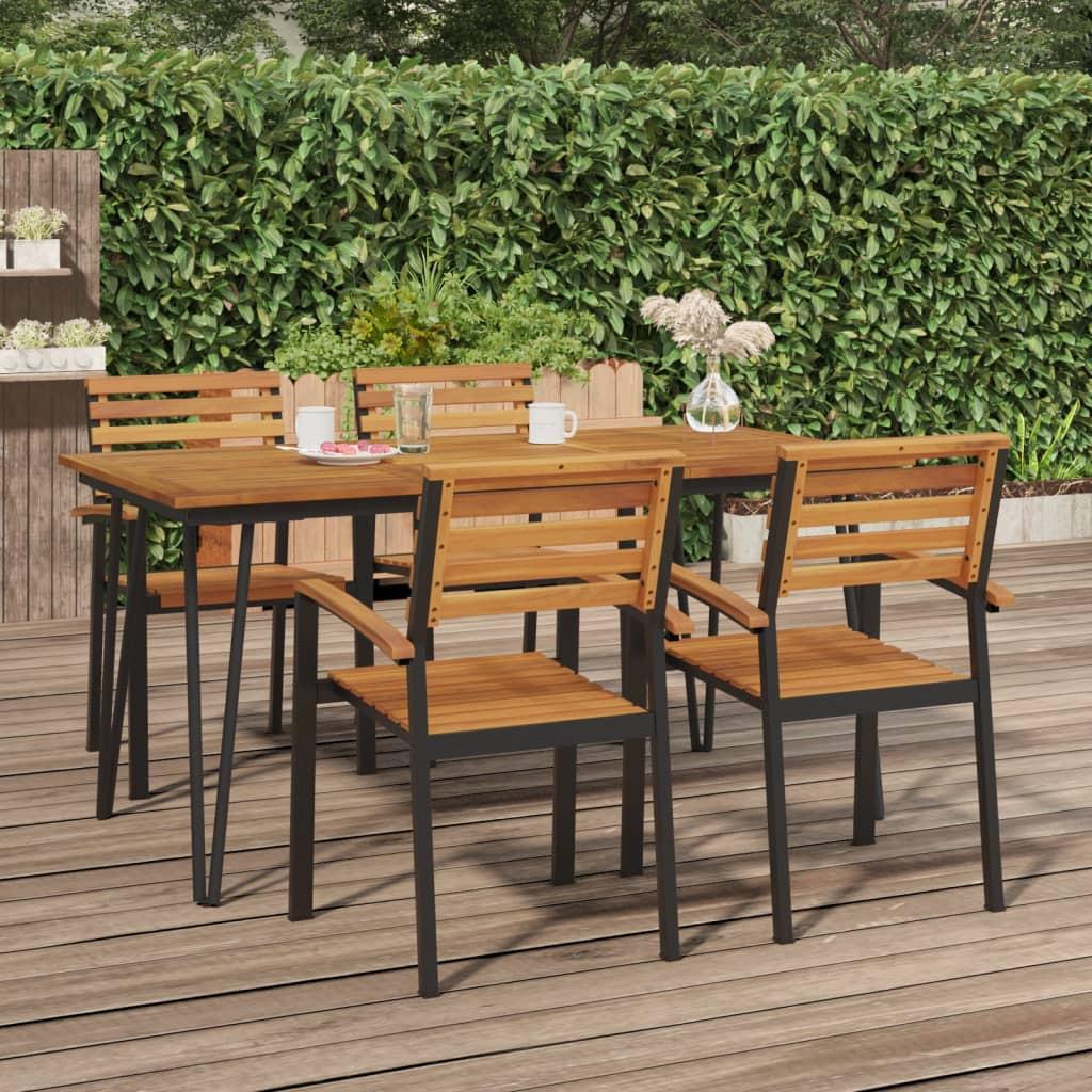 VidaXL Table de jardin bois d'acacia  