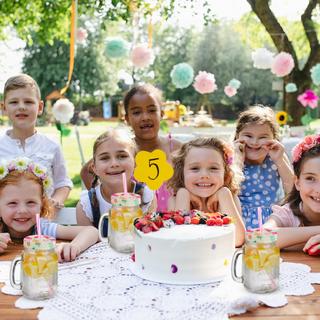 Northix 8er-Set Trinkgläser mit Deckel Flamingo  