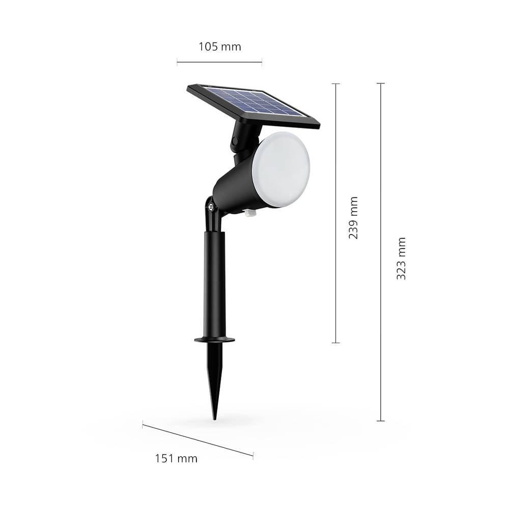 Philips Lighting Philips Outdoor Solar Jivix Spotleuchte Spiess 1.4W, Tageslichtsensor, 2700 Kelvin  