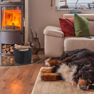 B2X Kaminholzkorb ausem Kunstleder  