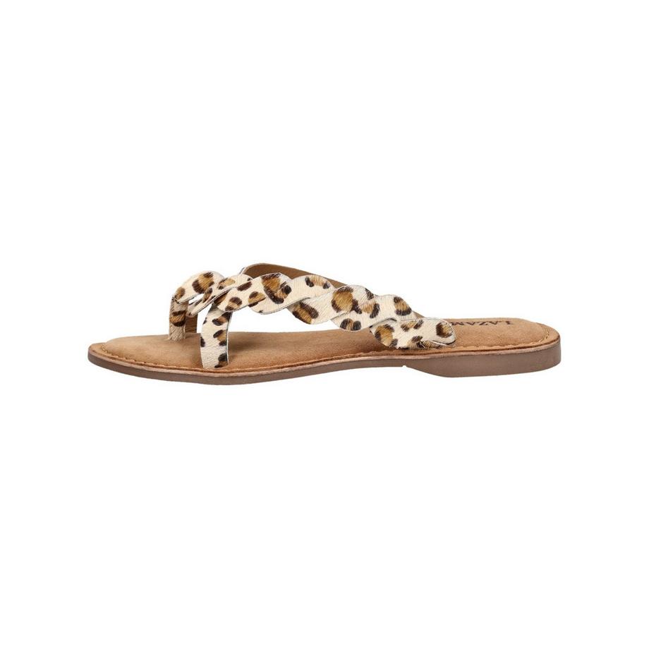 Lazamani Sandali con cinghietta a stampa leopardo  