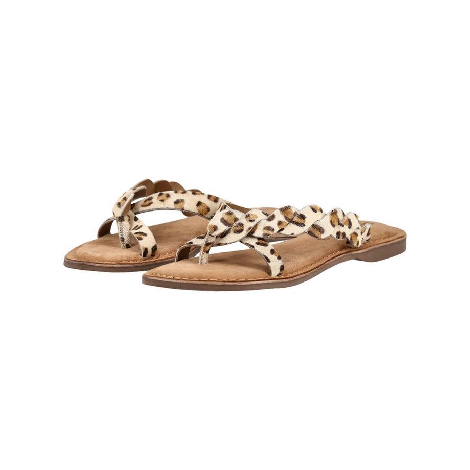 Lazamani Sandali con cinghietta a stampa leopardo  