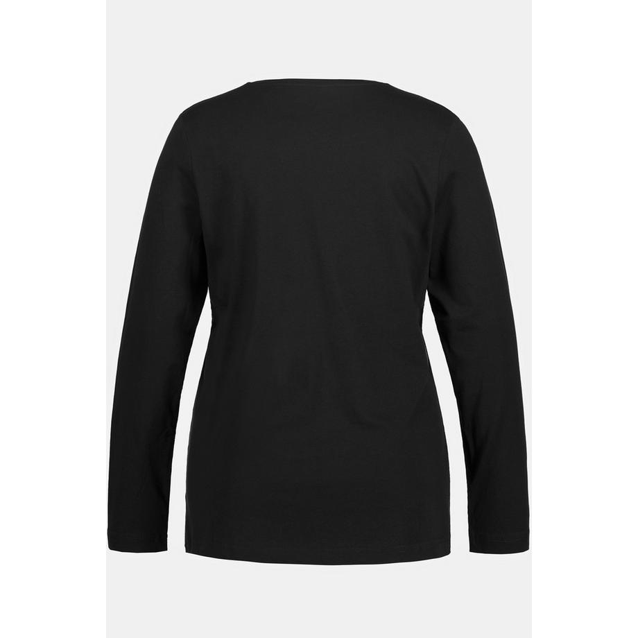 Ulla Popken Slim Langarm Rundhals Shirt  