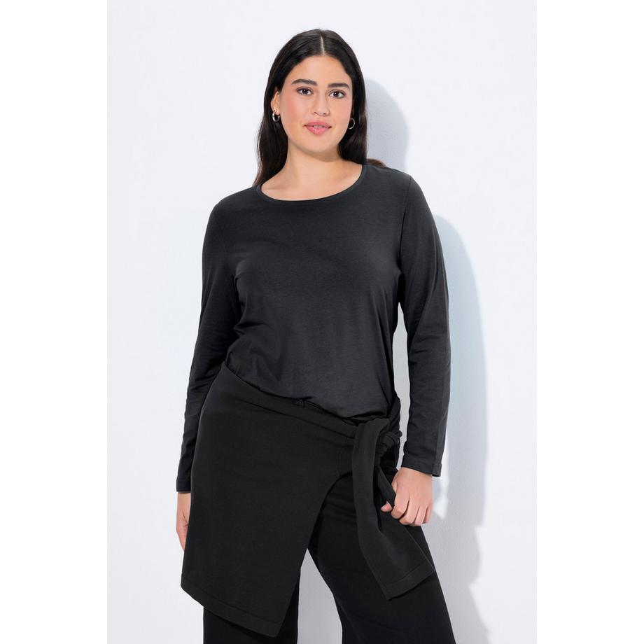 Ulla Popken Slim Langarm Rundhals Shirt  