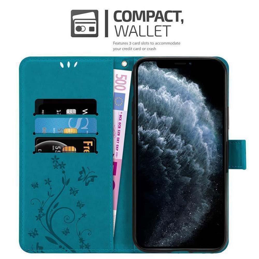 Cadorabo  Housse compatible avec Apple iPhone 11 PRO - Coque de protection au design floral avec fermeture magnétique, fonction de support et emplacements pour cartes 