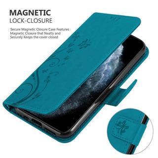 Cadorabo  Hülle für Apple iPhone 11 PRO Blumen Design Magnetverschluss 