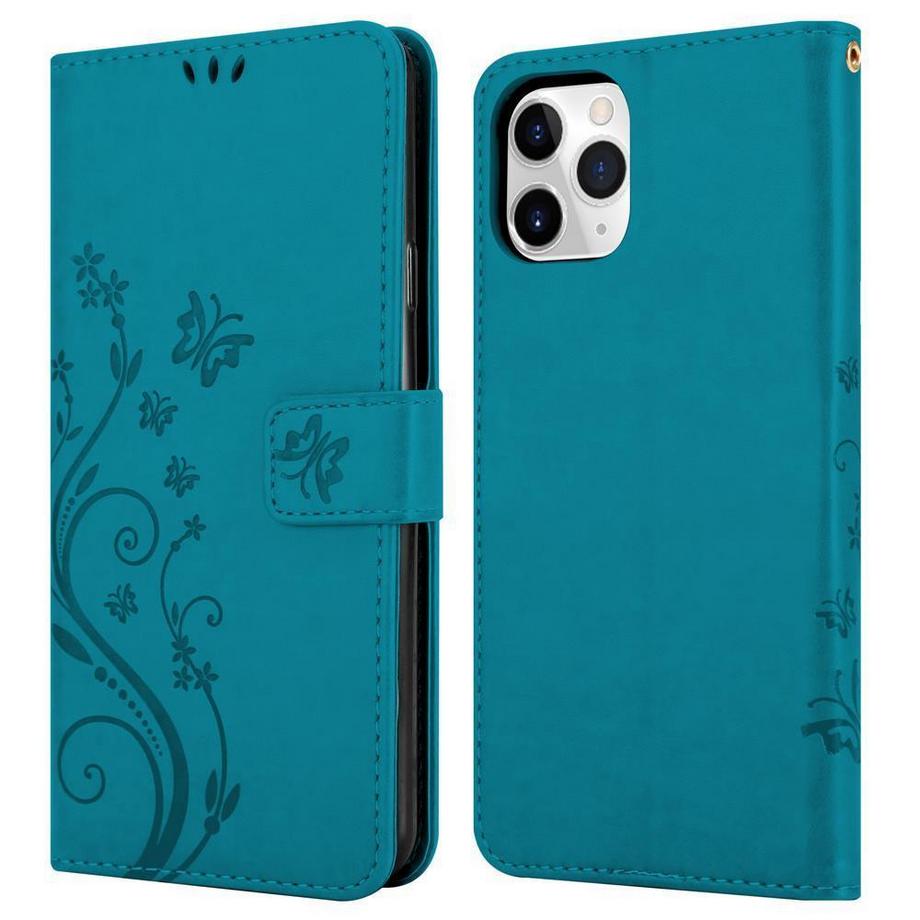 Cadorabo  Hülle für Apple iPhone 11 PRO Blumen Design Magnetverschluss 