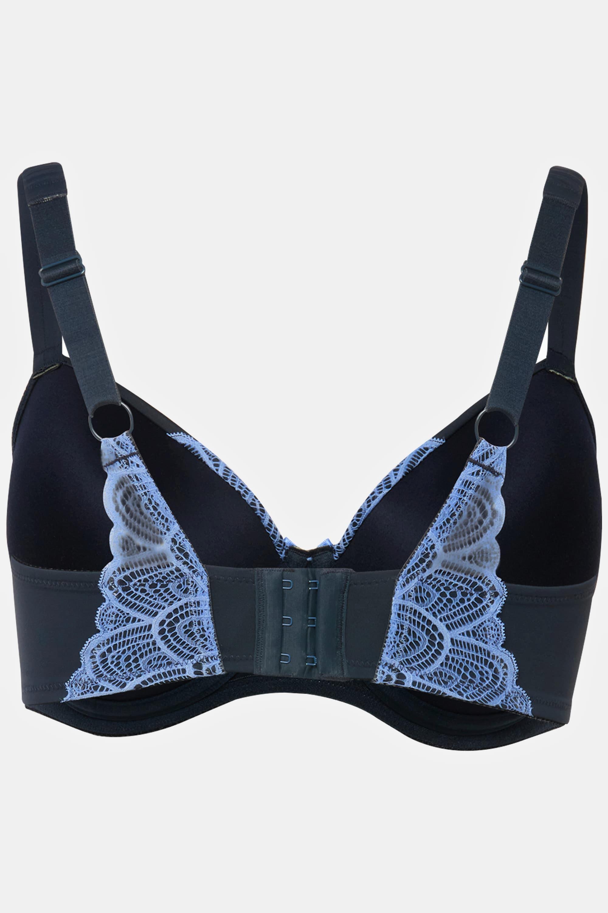 Ulla Popken Reggiseno con ferretto pizzo coppe morbide  