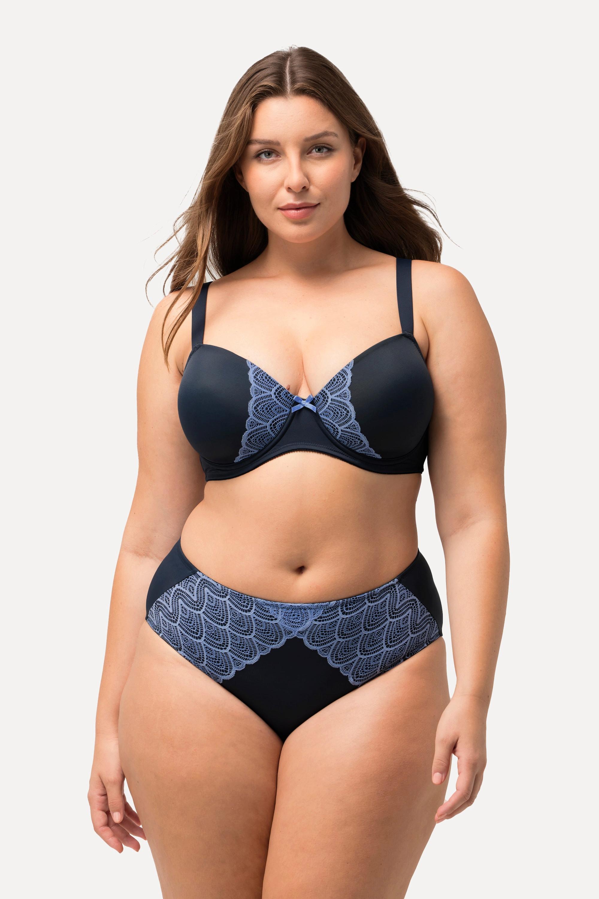 Ulla Popken Reggiseno con ferretto pizzo coppe morbide  