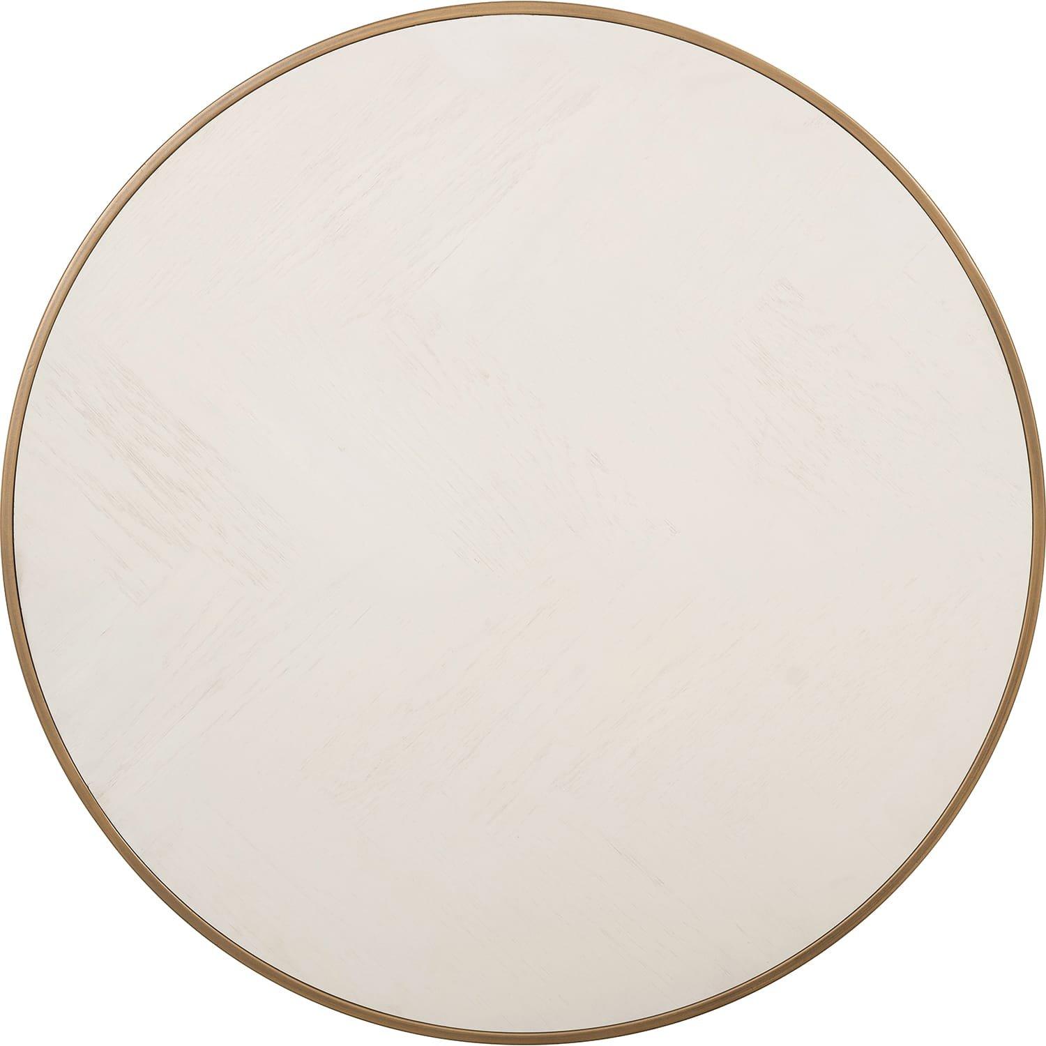 mutoni Table basse Whitebone 90x90 (lot de 2)  