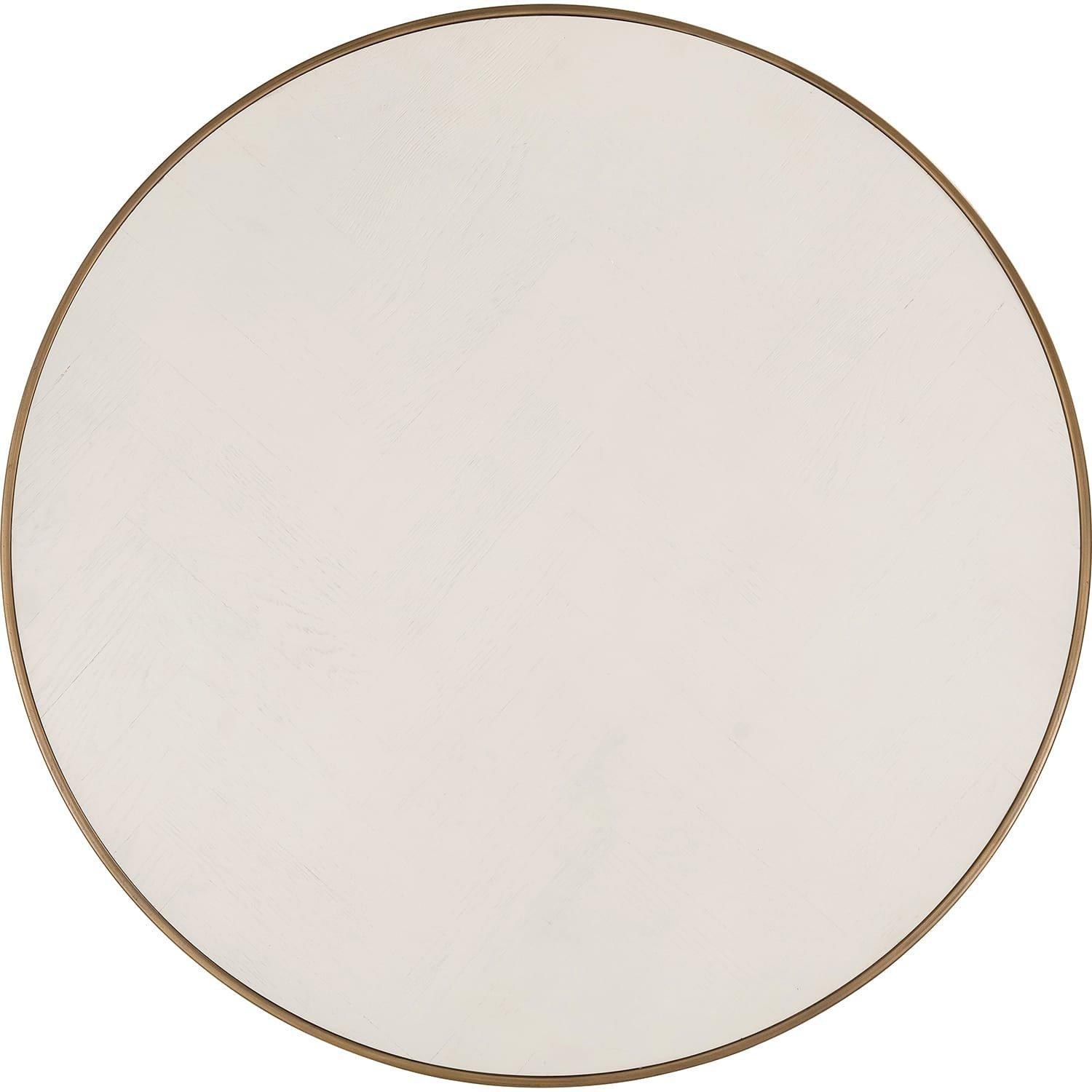 mutoni Table basse Whitebone 90x90 (lot de 2)  