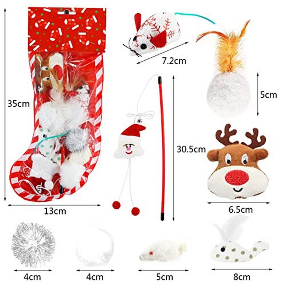 Alopini  10 Stück Katzenspielzeug Set, Spielzeug Interaktive Katze Ball Spielzeug Mäuse Spielzeug Katze 