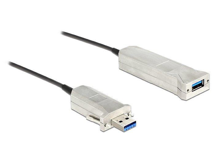 DeLock  20m USB3.0-A + USB Micro-B/USB3.0-A USB Kabel USB 3.2 Gen 1 (3.1 Gen 1) USB A USB A/Micro-USB B Schwarz, Silber 