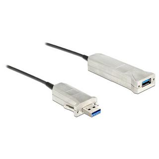 DeLock  20m USB3.0-A + USB Micro-B/USB3.0-A USB Kabel USB 3.2 Gen 1 (3.1 Gen 1) USB A USB A/Micro-USB B Schwarz, Silber 