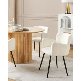 Beliani Set mit 2 Stühlen aus Bouclé Modern SANILAC  