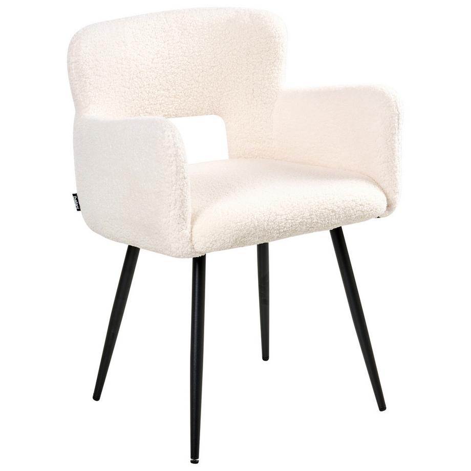 Beliani Esszimmerstuhl 2er Set aus Bouclé  SANILAC  