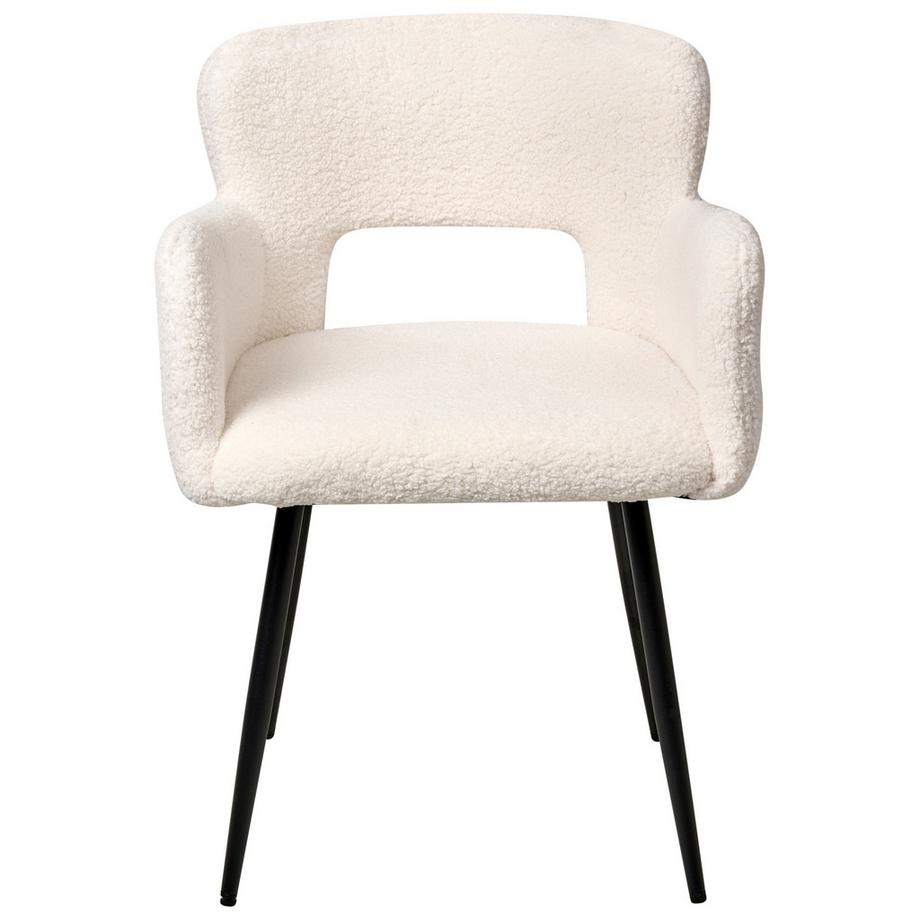 Beliani Esszimmerstuhl 2er Set aus Bouclé  SANILAC  