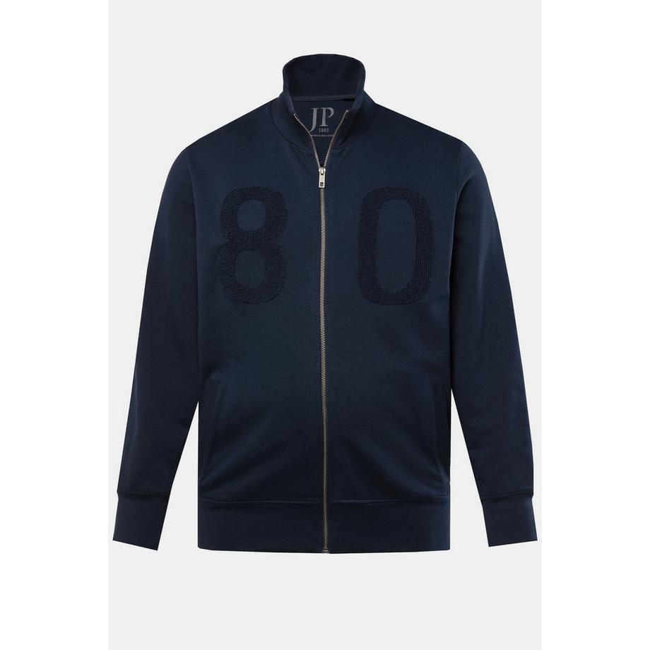 JP1880 Giacca di Felpa Collo Alto Applicazioni  