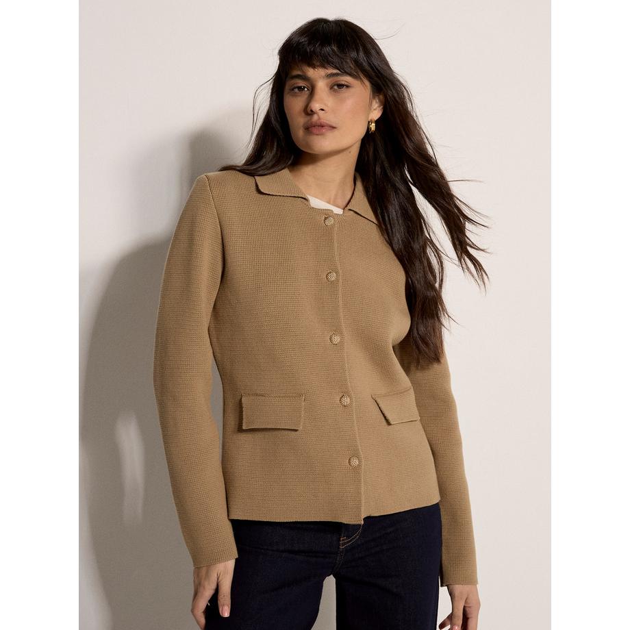 Baumwollstrickjacke