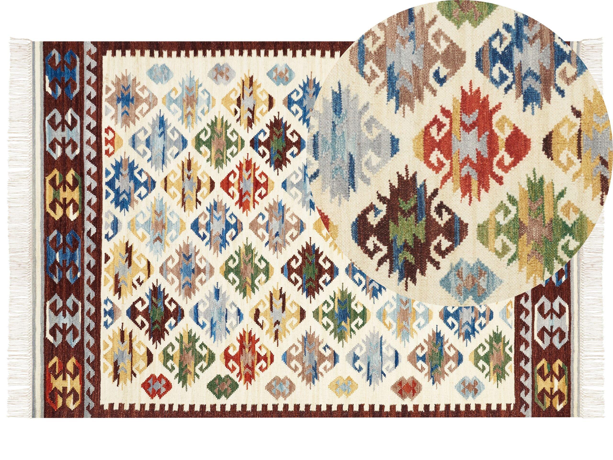 Beliani Tapis en Laine Boho AKNALICH  