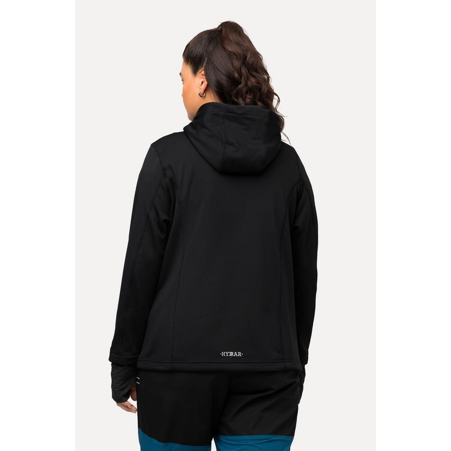 Ulla Popken HYPRAR Sweatjacke Reflektordruck Kapuze Daumenloch  