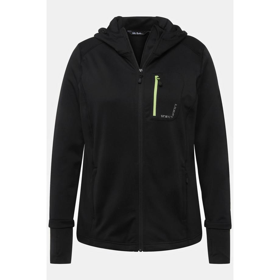 Ulla Popken HYPRAR Sweatjacke Reflektordruck Kapuze Daumenloch  