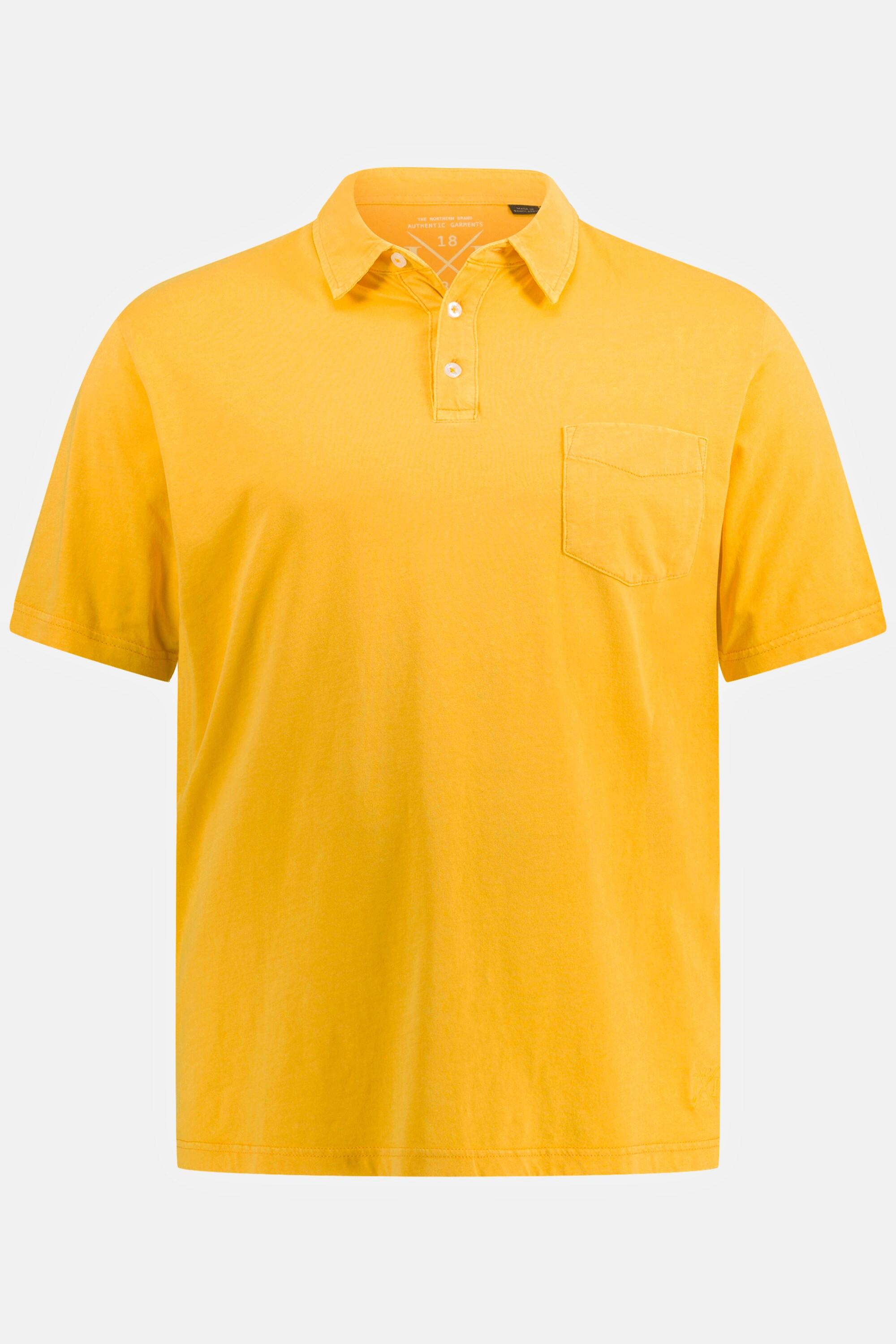 JP1880  Maglia polo con mezze maniche e lavaggio moderno 