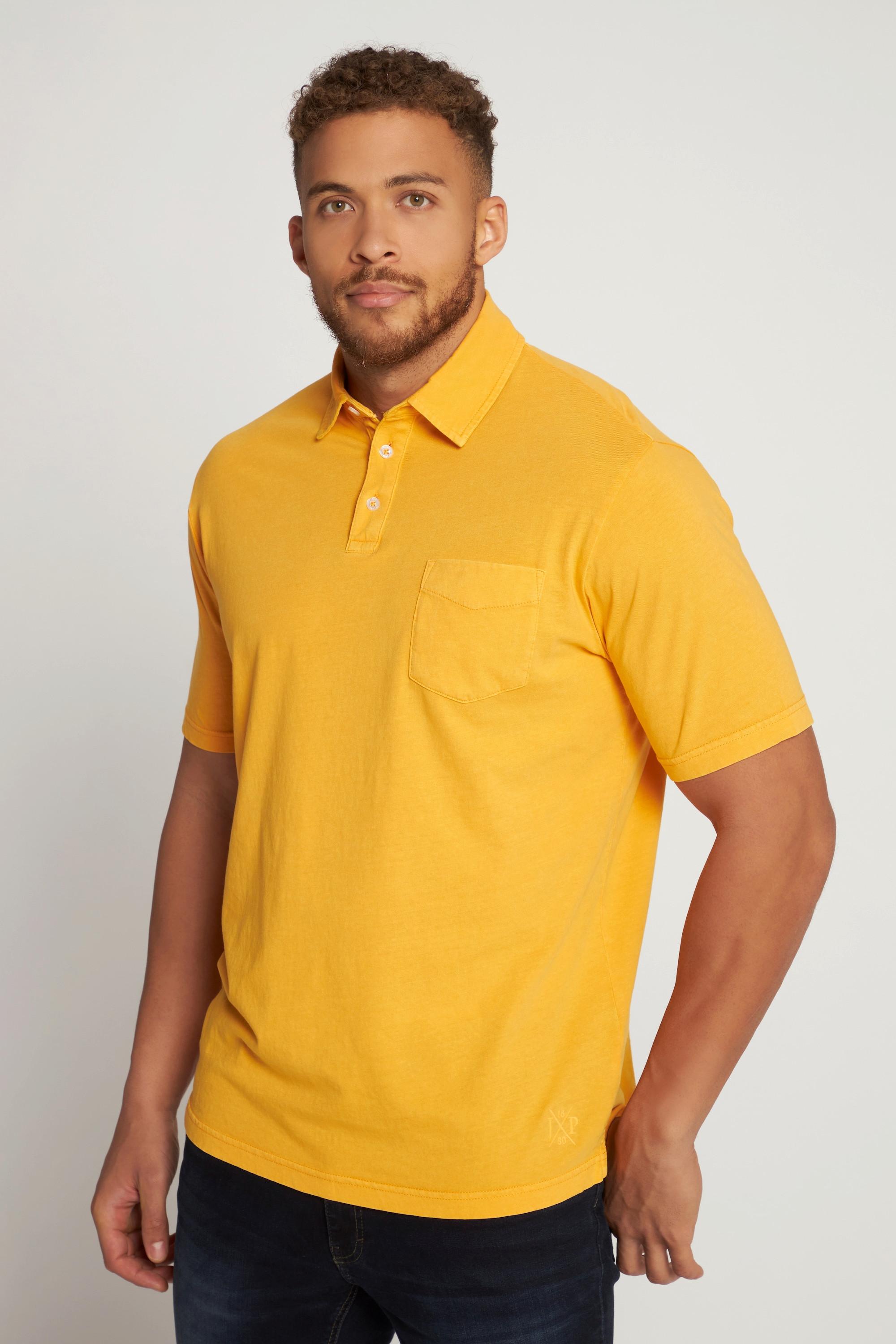 JP1880  Maglia polo con mezze maniche e lavaggio moderno 