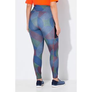 Ulla Popken Leggings Funzionali Fantasia Intrecciata Tasca Mesh Riciclato  