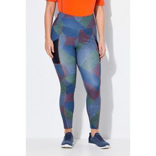 Ulla Popken Leggings Funzionali Fantasia Intrecciata Tasca Mesh Riciclato  