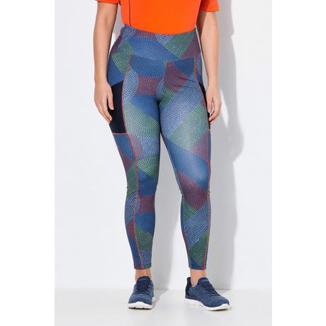 Ulla Popken Leggings Funzionali Fantasia Intrecciata Tasca Mesh Riciclato  