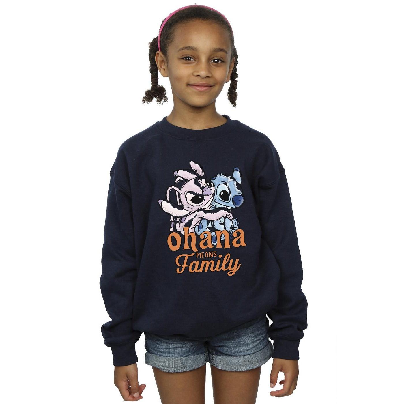 Disney  Lilo And Stitch Ohana Angel Hug Sweatshirt 