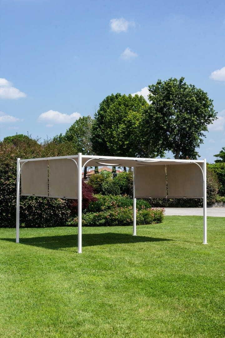 mutoni Gazebo da giardino Slide 300x300 bianco  