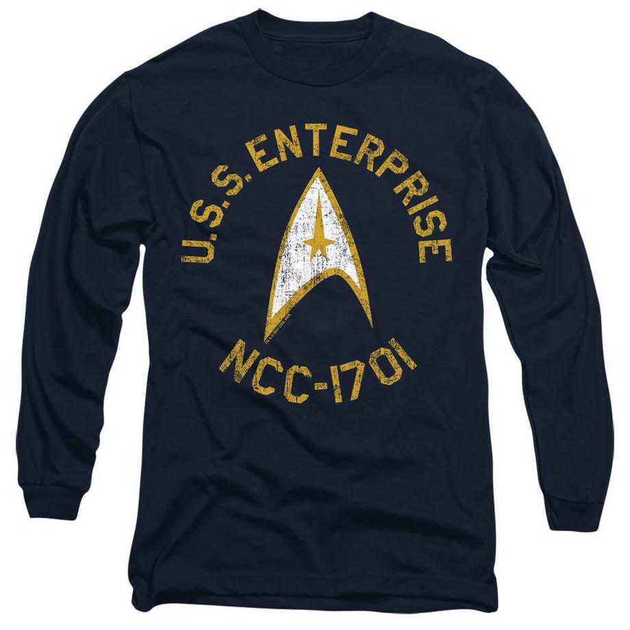 Star Trek U.S.S. Enterprise NCC-1701 T-Shirt Maniche Lunghe  