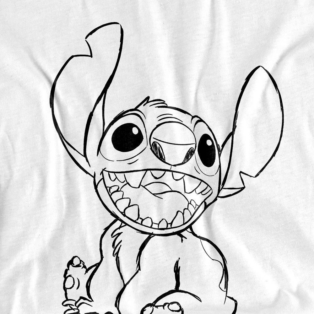 Lilo & Stitch Stitch Sketch T-Shirt Maniche Lunghe  