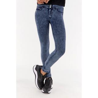 FREDDY N.O.W. Pants Vita Alta Denim Effetto Marble Wash  