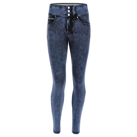 FREDDY N.O.W. Pants Vita Alta Denim Effetto Marble Wash  
