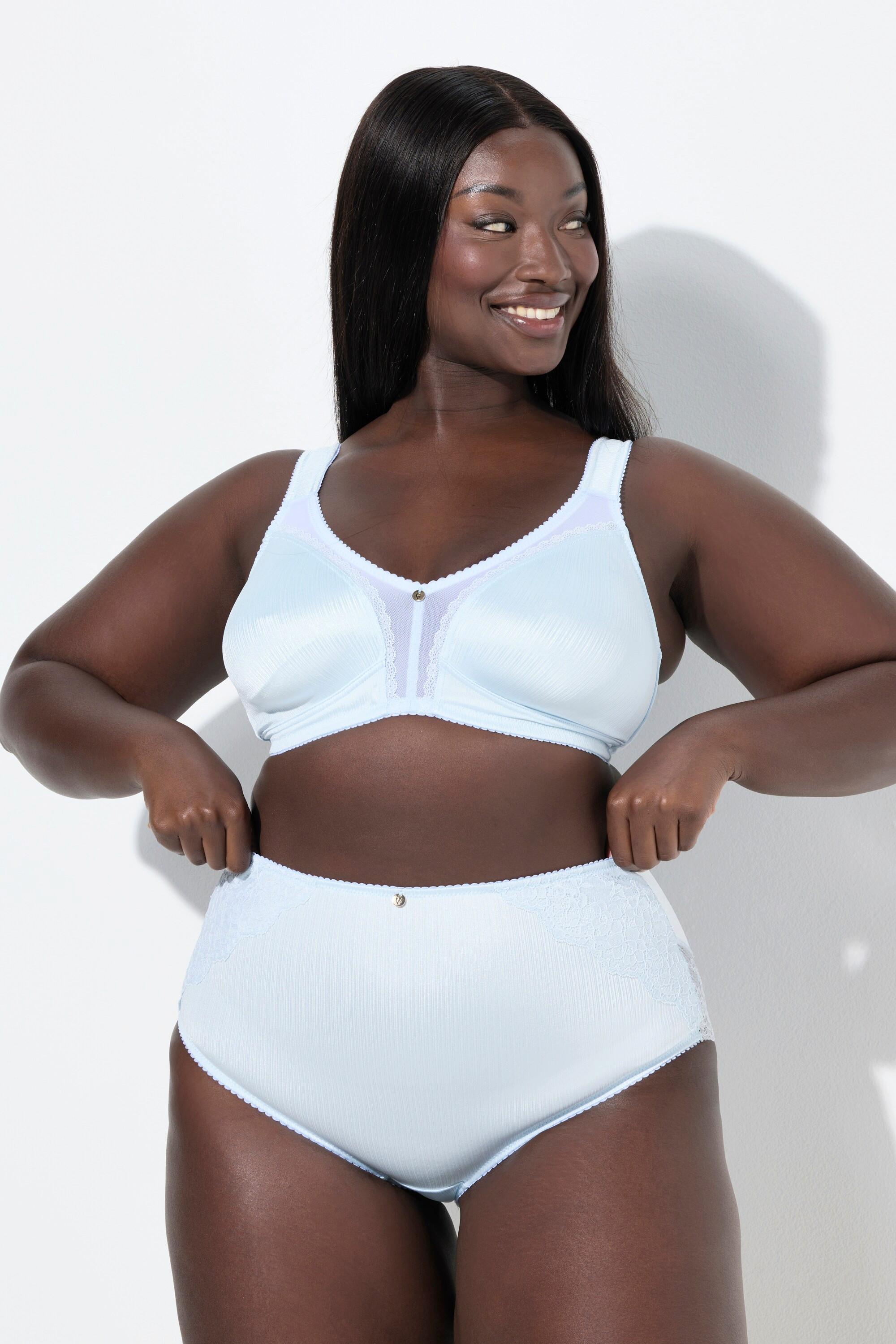 Ulla Popken Maxislip Satin Spitzen-Rückseite  