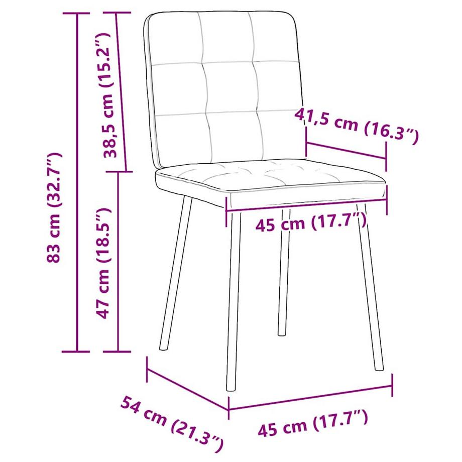 VidaXL Esszimmerstuhl samt  