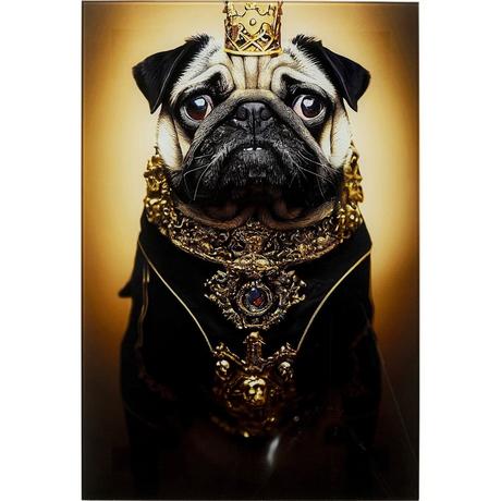 KARE Design Glasbild Prince Pug 40x60  